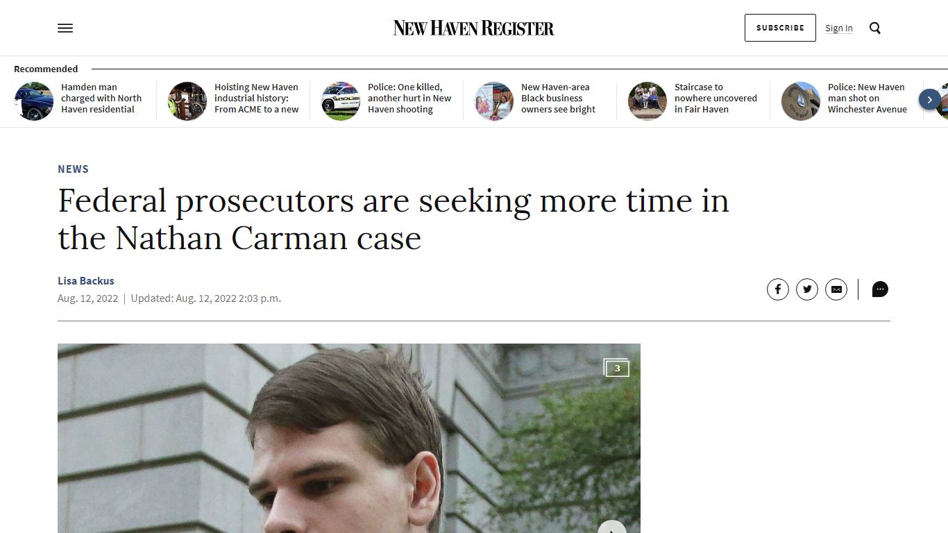 Federal prosecutors are seeking more time in the Nathan Carman case